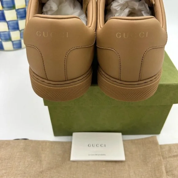 Mens Gucci ace Webb low top leather Sneakers size 11 fits 12 US made in Italy - Picture 9 of 13